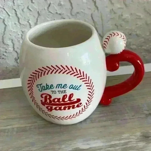 Baseball Novelty Coffee Mug/Tea Take Me Out To The Ballgame Ceramic - Picture 6 of 9